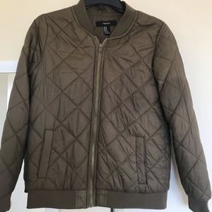 Olive green bomber jacket F21